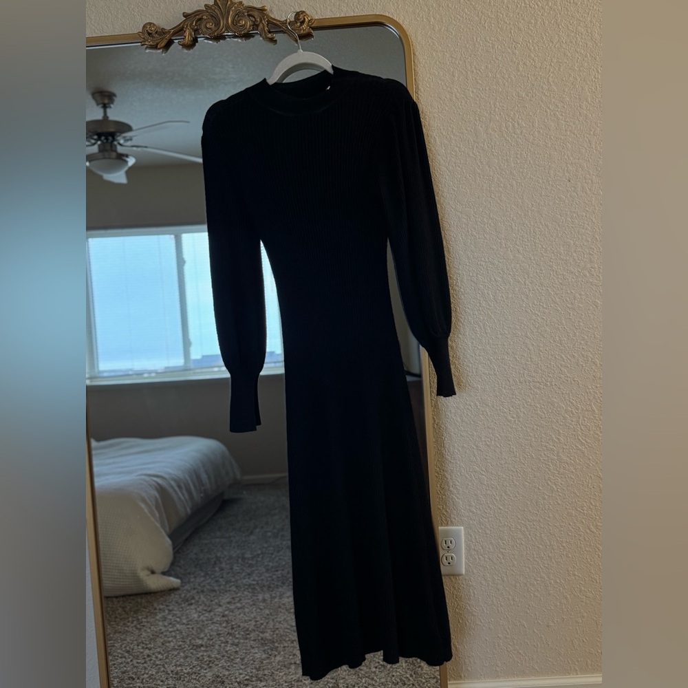 Lush Black Long Sleeve Dress